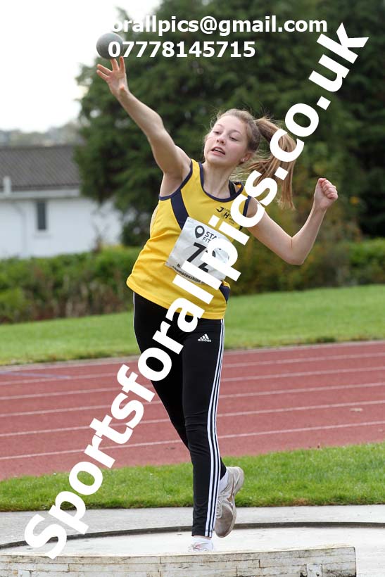 Shot putt, NECAA Open Meeting, Morpeth, Sunday, October 18th. David T. Hewitson/Sports for All Pics